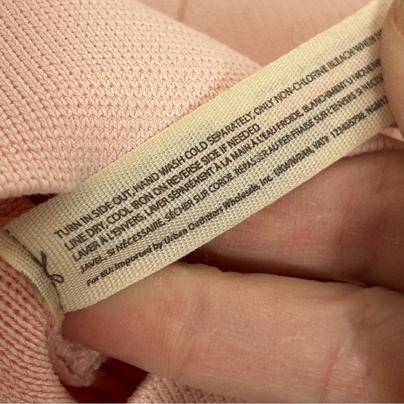 Free People Light Pink Lace Butterfly Balloon Sleeve Crop Top NWT - Picture 12 of 15